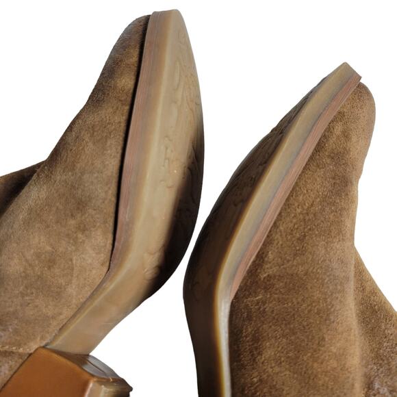 Korks Ease Gabriela Ankle Boots Brown Tan Leather Booties Distressed Boho Size 7 - Picture 12 of 13